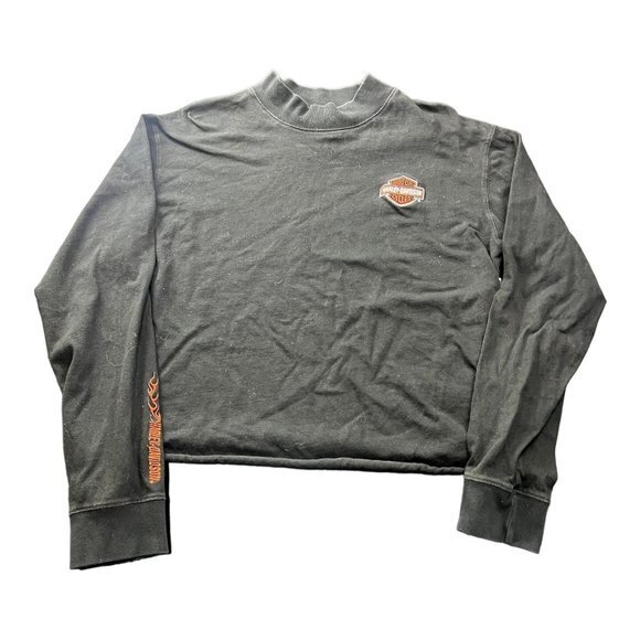HARLEY DAVIDSON CROP‎ TOP LONG SLEEVE | C1 - Picture 1 of 5